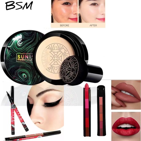 Image of 3 in 1 Makeup Deal: Sunisa Foundation, Yanqina Liner & 5-in-1 Lipstick Pen