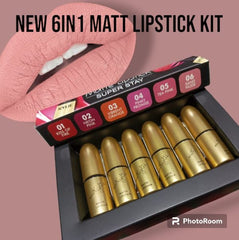 Image of 6 In 1 Kylie Matt Lipstick Kit