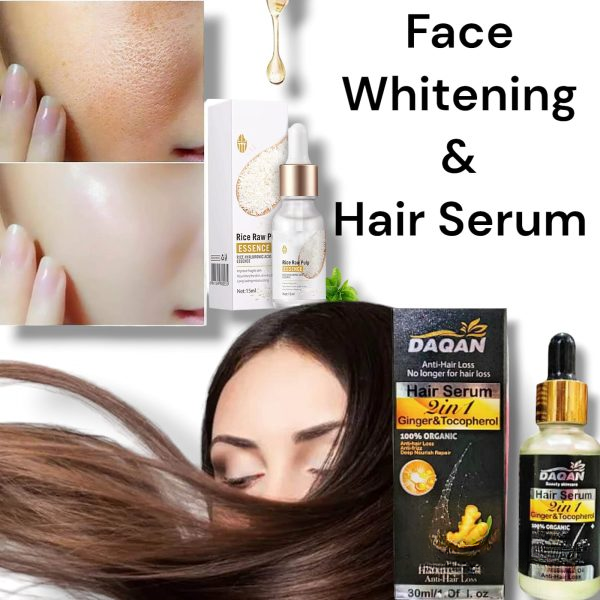 Image of Bioaqua Whitening Essence & Daqan Hair Loss Serum Set