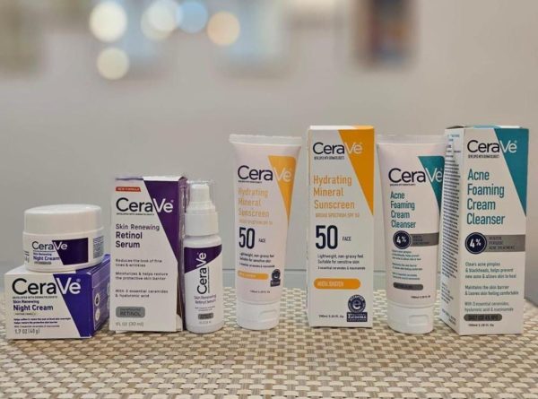 Image of Cerave 4 In 1 Skincare Kit Night Cream, Sunblock, Cleanser & Serum For Radiant Skin