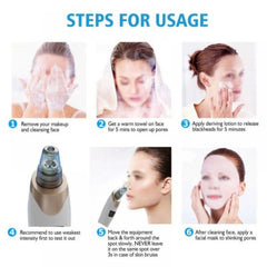 Image of 5-in-1 Electric Blackhead Remover Acne Treatment and Facial Pore Cleaner.