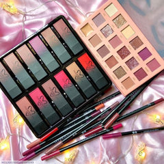 Image of Huda Beauty Deal  Eyeshadow Palette, Lipsticks & Lip Pencils