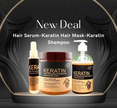 Pack of 3  Keratin Hair Mask, Shampoo & Serum