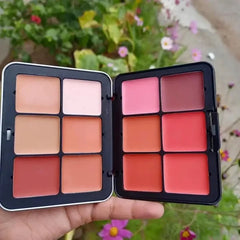 Image of 12 Colors for Lips, Cheeks, and Eyes-Secret Creamy Blush & Contour Palette