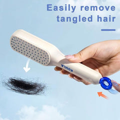 Image of Self Cleaning Telescopic Hair Brush – Anti Static & Tangle Free