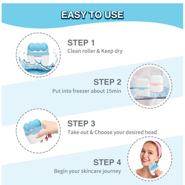 Image of Cool Roller for Face-Reusable Double-Head Ice Facial Roller for Brightening Complexion